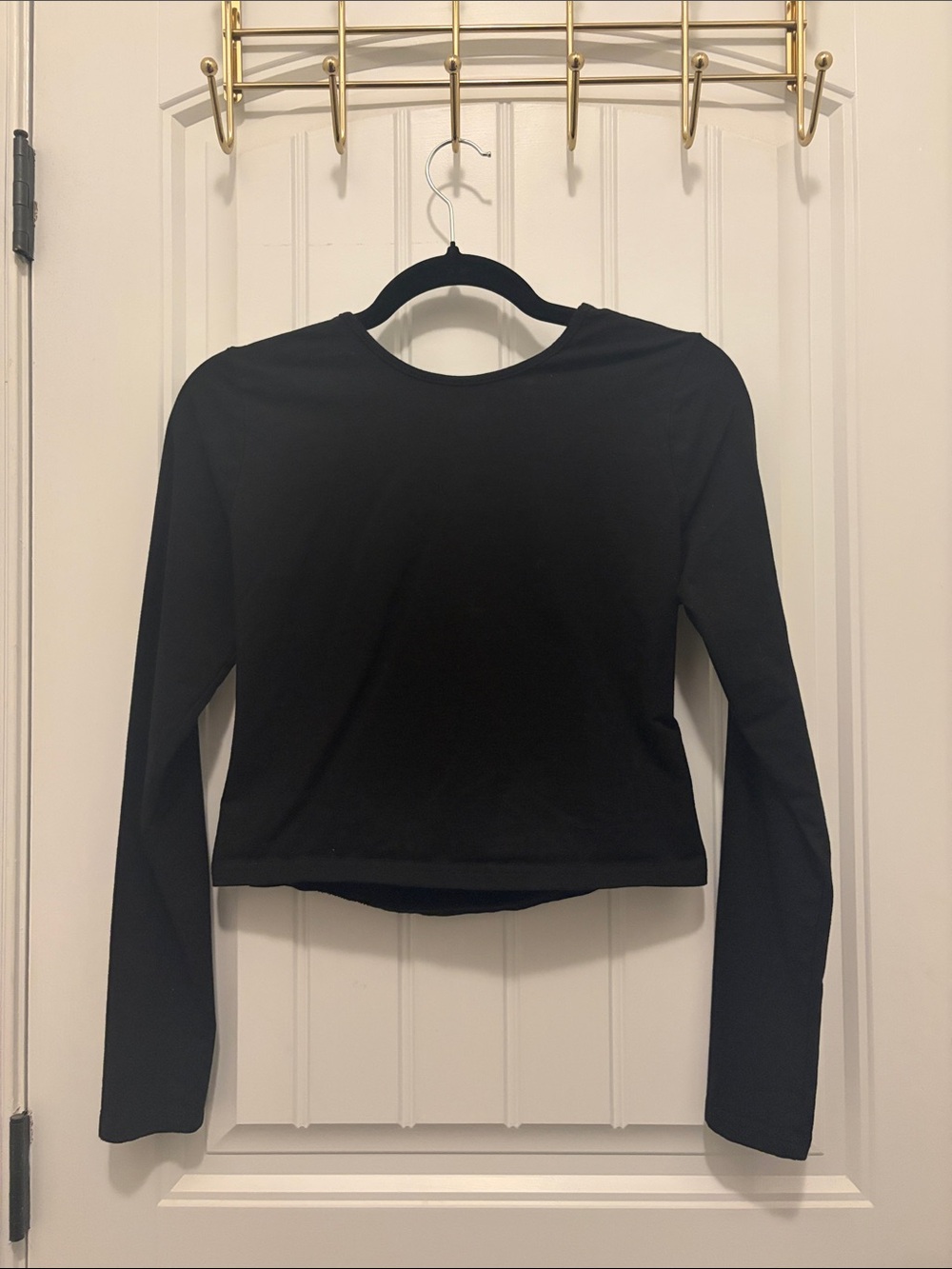 Edikted Black Long-Sleeve Women's Crop Top